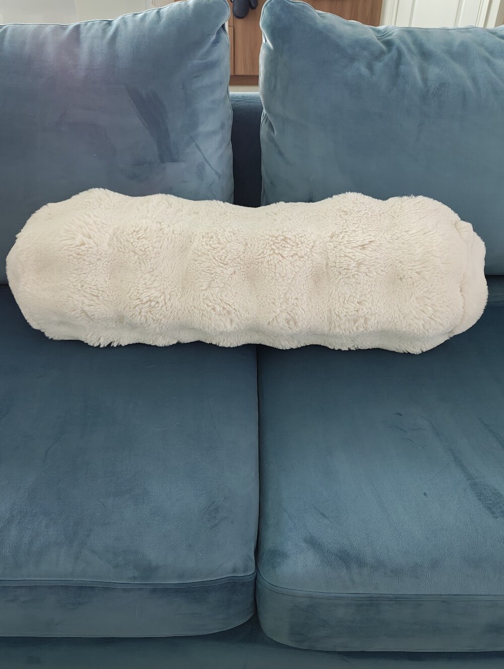 Chateau Cream Plush Bolster Pillow